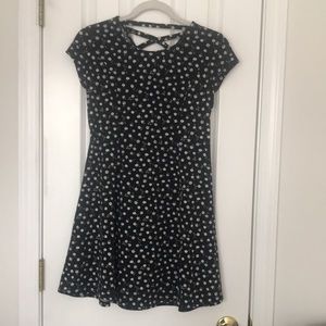 Girls Black Floral Dress